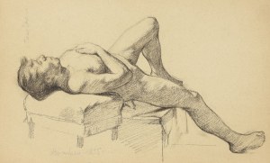 Marian WAWRZENIECKI (1863-1943), Akt leżącej kobiety, 1895