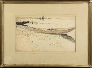 Apoloniusz KĘDZIERSKI (1861-1939), Łodzie na rzece, 1924