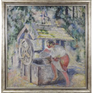 Kazimierz SICHULSKI (1879-1942), Au puits, 1932