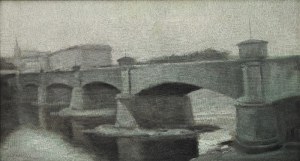 Jan Kazimierz OLPIŃSKI (1875-1936), Most Podgórski a Cracovia, 1924