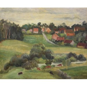Olga PECZENKO-SRZEDNICKA (1918-1975), Pejzaż z łąkami