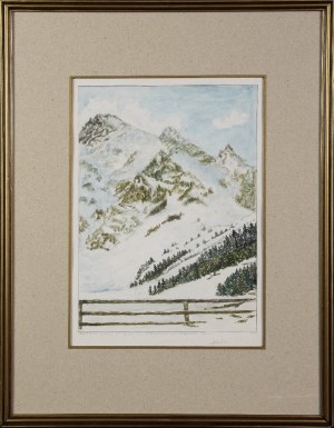 J. KAMIŃSKI, 20th century, Tatra Mountains - view of the peaks