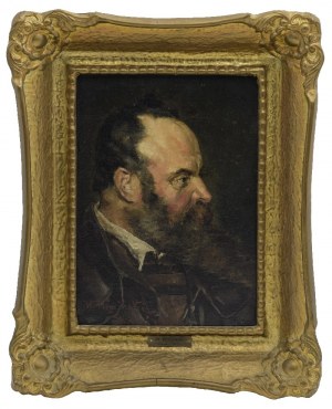 Walerian KRYCIŃSKI (1852-1929), Portrait d'un homme de profil, 1877