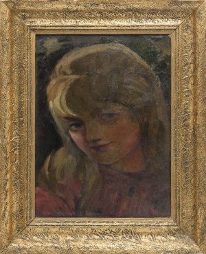 Peintre non spécifié, 20è siècle, Portrait d'une jeune fille