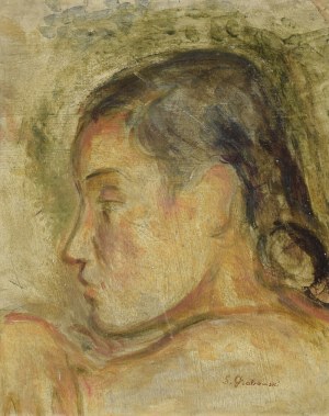 Stanisław GRABOWSKI (1901-1957), Portret kobiety z profilu