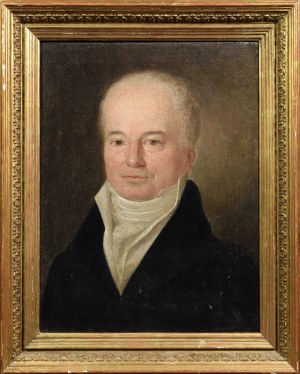 Peintre non spécifié, fin 18e - début 19e siècle, Portrait d'un homme en cravate blanche