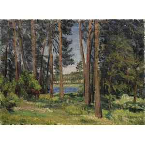Hans ZELLER (1897-1983), Jelenie w lesie