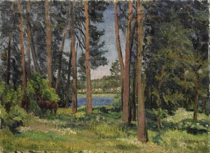 Hans ZELLER (1897-1983), Jelenie w lesie