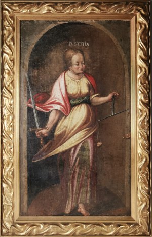 Painter unspecified, guild, 18th century, Personification of justice -Iustitia