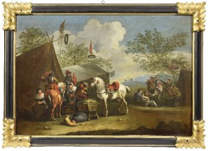 Peintre non spécifié, Néerlandais, XVIIIe siècle, A l'arrêt