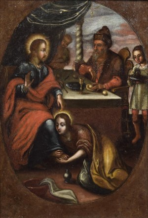 Painter unspecified, Gdansk (?), 17th century, Christ and Mary Magdalene (Washing of the Feet)