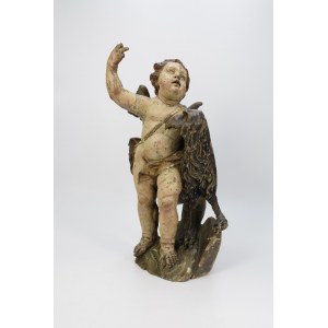 Rzeźbiarz nieokreślony, polski (?), XIX w., Aniołek z orłem