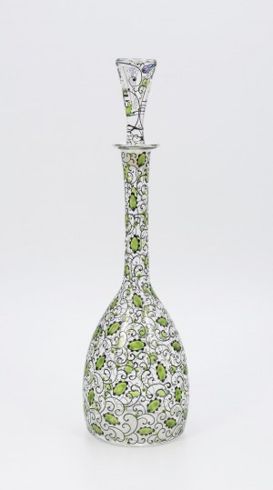 HAIDA, BOHEMIA, ART NOUVEAU, decanter with cork.