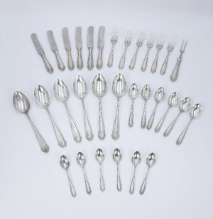 Wojciech BIRKOWSKI [?], Set of silver cutlery for 6 persons, in case