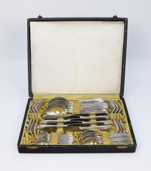 Wojciech BIRKOWSKI [?], Set of silver cutlery for 6 persons, in case