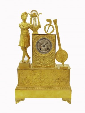 Mantel clock with the figure of Orpheus