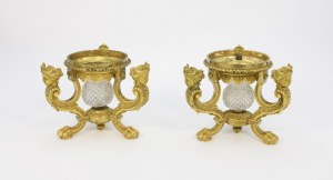 Henri PICARD (1831-1864), Pair of decorative vessel saucers in the style of the Second Empire