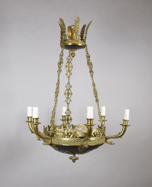6-candle neo-empire electric chandelier