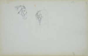 Stanisław Chlebowski (1835-1884), Głowa konia i szkic jeźdźca z koniem