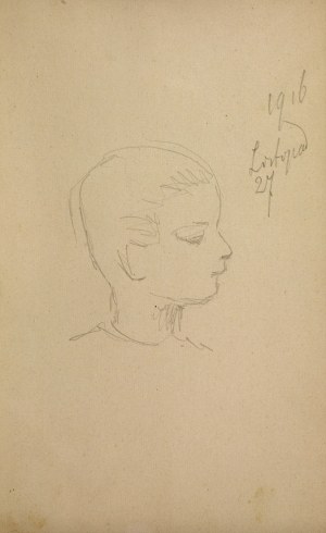 Jacek Malczewski (1854-1929), Głowa dziecka z prawego profilu