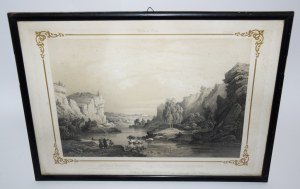 ALBUM WILEŃSKIE ALBUM DE WILNA J. K. WILCZYŃSKIEGO „Widoki Wołynia. Widok brzegów rzeki Teterewu i klasztoru SS. Miłosierdzia w Żytomierzu”. 1848-1849r.