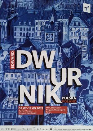 Edward Dwurnik, affiche de l'EXPOSITION /Edward Dwurnik. Pologne / Rétrospective,