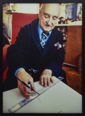 Edward KRASIŃSKI (1925-2004), Henryk Stażewski v ateliéri, 1983