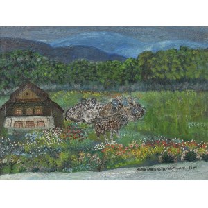Maria TARNAWSKA-WÓJTOWICZ (1921-2004), Landscape with rams; 1977