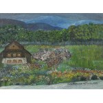 Maria TARNAWSKA-WÓJTOWICZ (1921-2004), Pejzaż z baranami; 1977