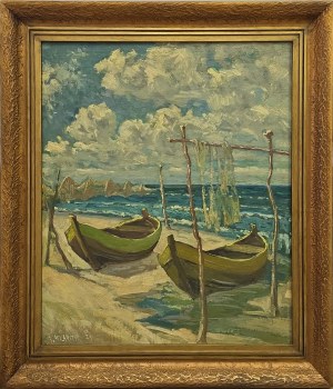 Józef Mularczyk (1916-2009), Łodzie rybackie, 1970