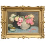 Alfons Karpiński (1875-1961), Peonie w białym wazonie