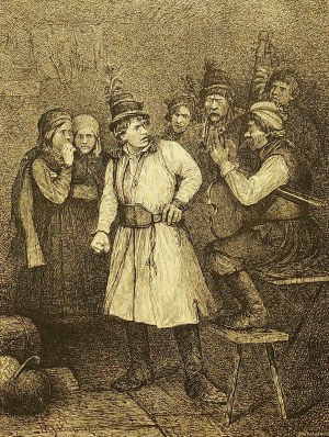 Michał Ichnowski (1857-1915), Spotkanie, 1884, litografia