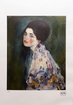 Gustav Klimt (1862 - 1918), Portrait of a Lady, lithograph, 1990