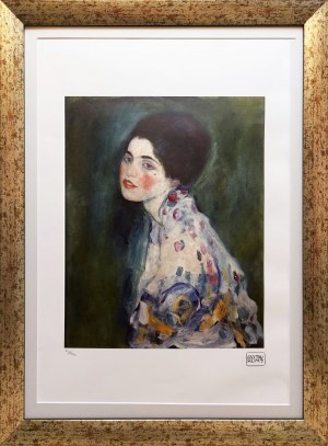 Gustav Klimt (1862 - 1918), Portrait d'une dame, lithographie, 1990