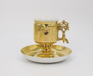 KUZNIECOV [KUŹNIECOV] - PORCELANY FABRIC [CONCERN] , Samovar-shaped cup