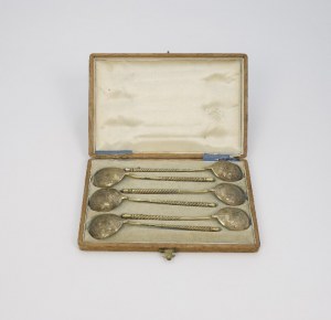FIODOR IVANOV (active 1843-1882), Set of 6 spoons in case