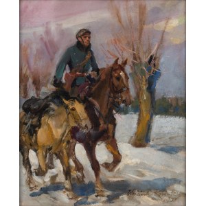 Wojciech Kossak (1856 - 1942), Polish Lancer with a Looser.