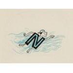 Zbigniew Lengren (1919 - 2003), Letter N, from the series Runaway Letters.