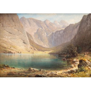 Aleksander Swieszewski (1839 Warsaw - 1895 Munich), Alpine Landscape, 1887.