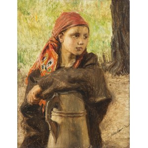 Teodor Axentowicz (1859 Brasov/Romania - 1938 Krakow), Girl with a Jug