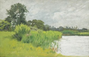 Roman Kochanowski (1857 Kraków - 1945 Freising, Bavaria), Green landscape, 1895.