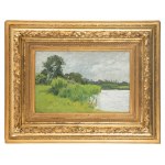 Roman Kochanowski (1857 Kraków - 1945 Freising w Bawarii), Zielony pejzaż, 1895 r.