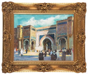 Adolf Behrmann (1876 Tockum k. Rygi - 1942 Białystok), Widok na Meknes, 1934 r.