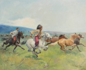 Antoni Trzeszczkowski (1902-1977), Jeźdźcy na koniach, ok. 1960 r.