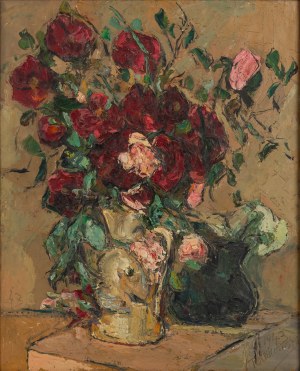 Włodzimierz Terlikowski (1873 Poraj - 1951 Paříž), Kytice květin ve váze, 1943.