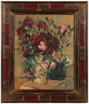 Włodzimierz Terlikowski (1873 Poraj - 1951 Paříž), Kytice květin ve váze, 1943.