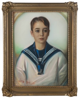 Józef Kidoń (1890 Rudzica - 1968 Warszawa), Portret chłopca, 1938 r.