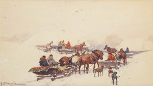 Adam Setkowicz (1875 Kraków - 1945 tamże), Powrót z targu