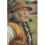 Stanisław Górski (1887 Kościan - 1955 Kraków), Portret górela z fajką
