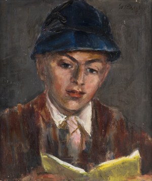 Stanisław Chlebowski (1890 Braniewo - 1969 Gdańsk), Czytający chłopiec, 1936 r.